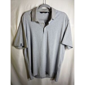 Polo Golf Ralph Lauren Men’s Large Striped Pima Cotton Stretch Gray Blue